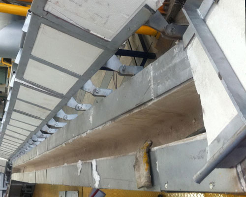 Trough for Molten Aluminum